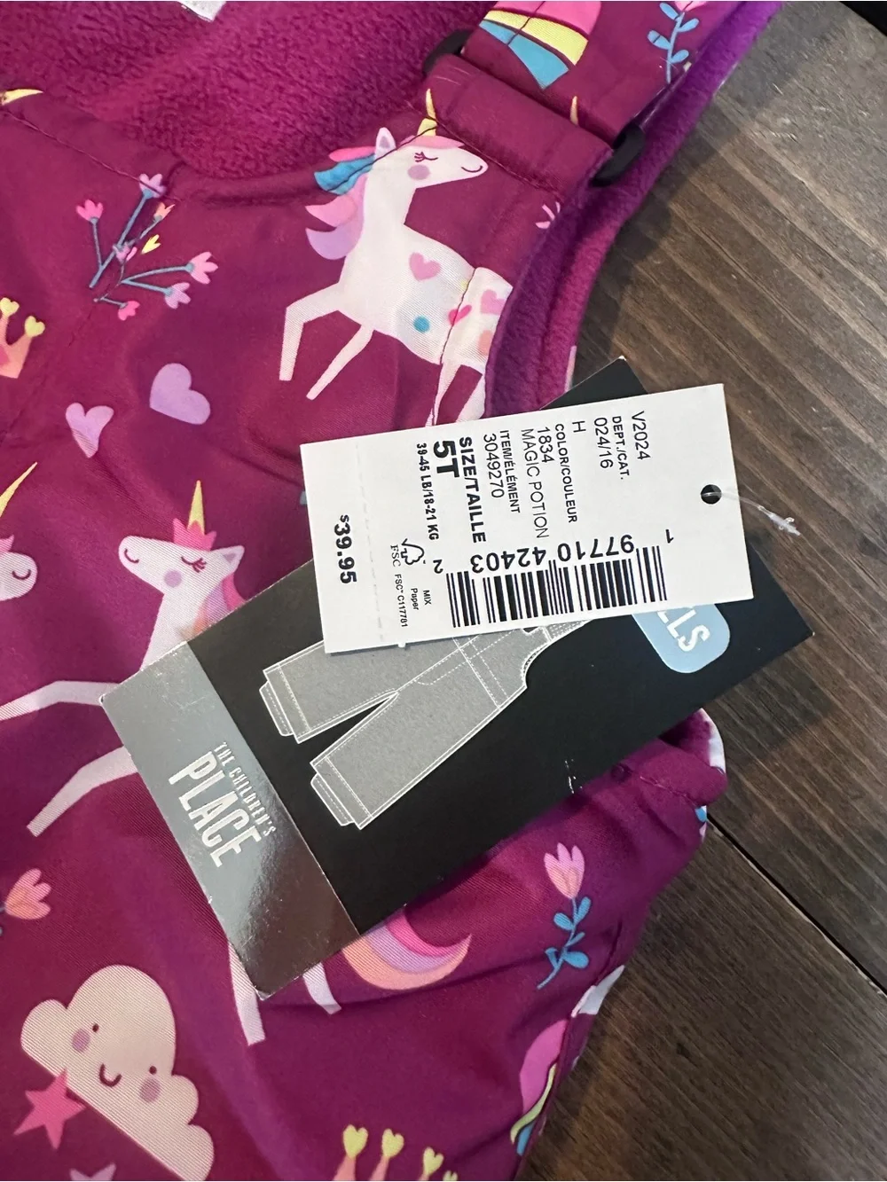 The Children's Place Purple Unicorn & Rainbow Printed Sleep Sack